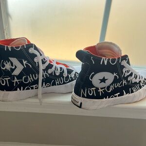 Converse Kids' Black and White High-Top Sneakers